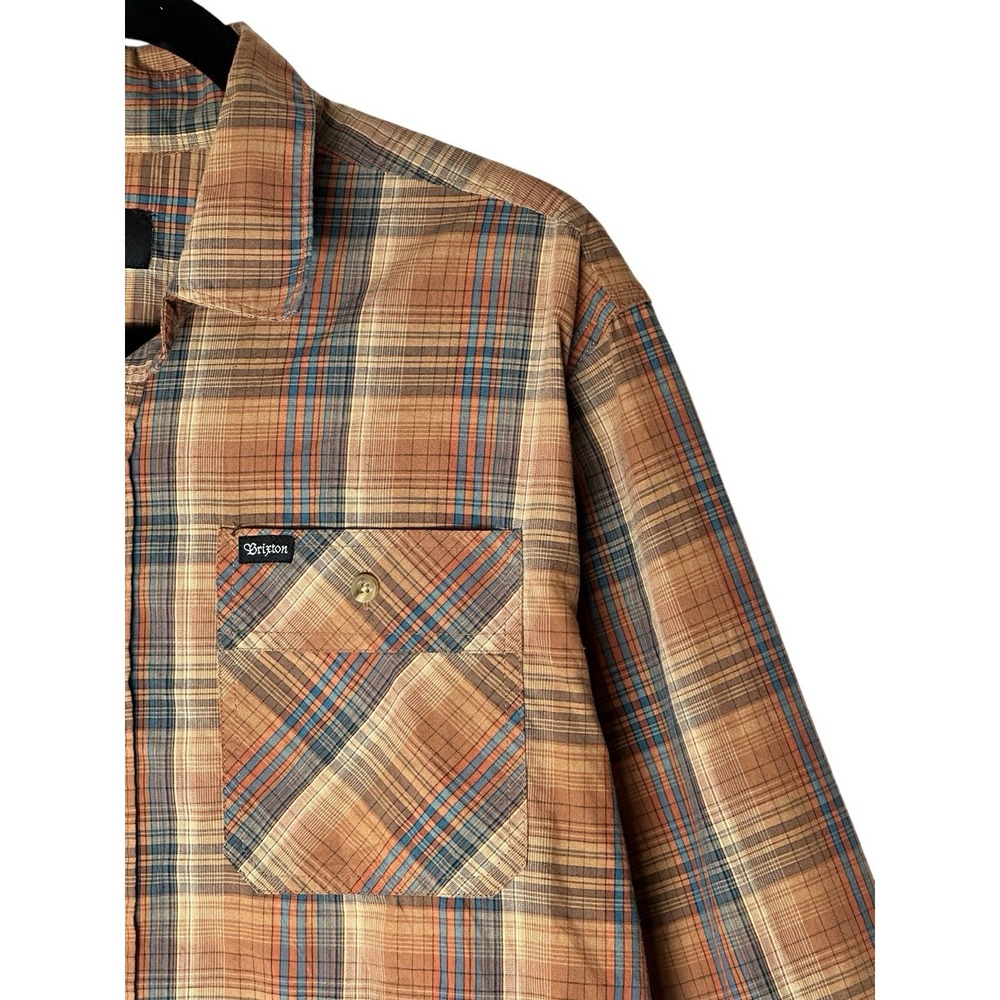 Brixton Shirt Mens Large Plaid Long Sleeve Button Front Classic - Picture 5 of 9